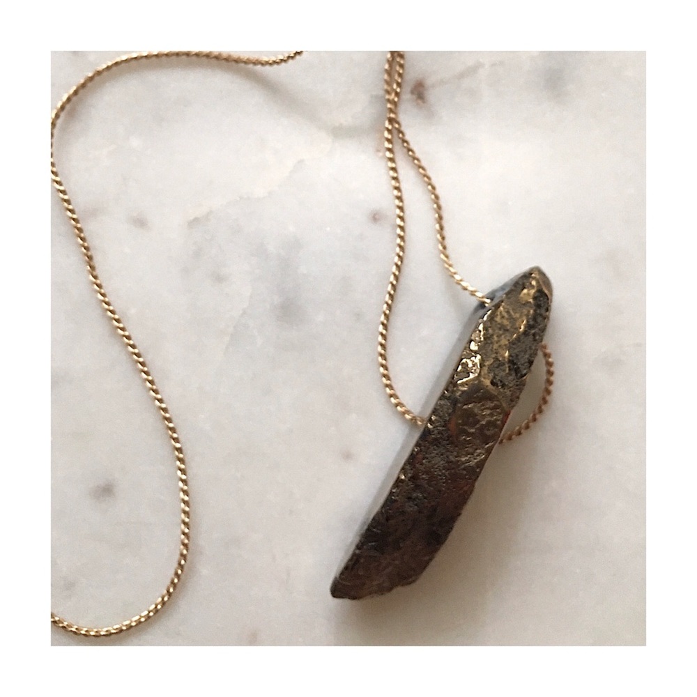 Gold Chain Stone Necklace